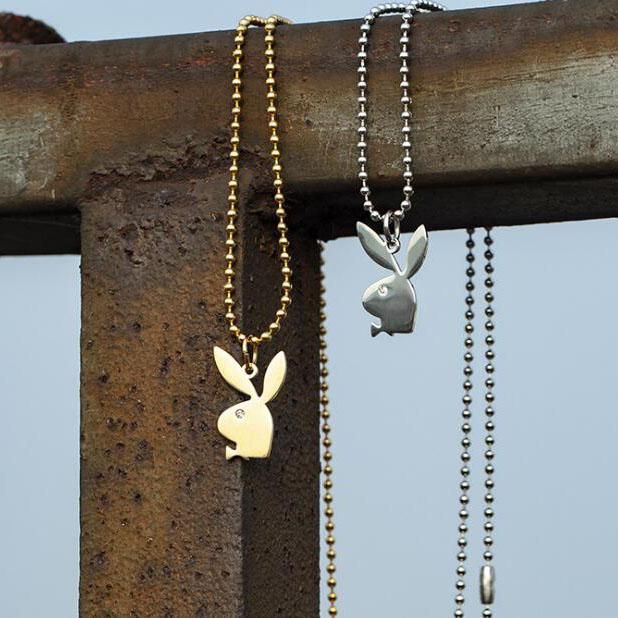 satin al playboy bunny kolye el yapimi yetiskin taki tavsan sembol kolye charm hediye icin erkekler kadinlar paslanmaz celik ask kolye tl217 3