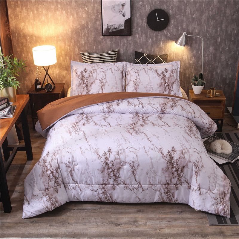 Hm Life Bed Quilt Three Piece Suit Simple Refreshing Comforter