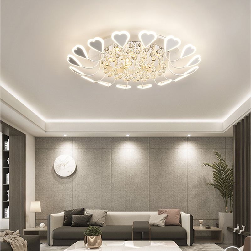 2019 Surface Mounted Crystal Modern Led Ceiling Lights For Living