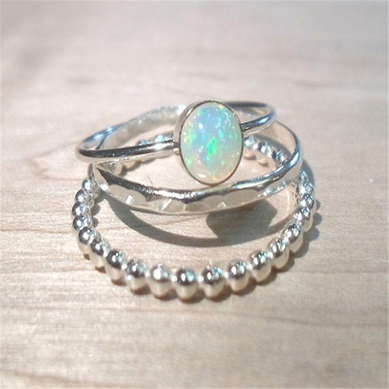 2020 Opal Ring Set Joint Rings Combination Ring Knuckler