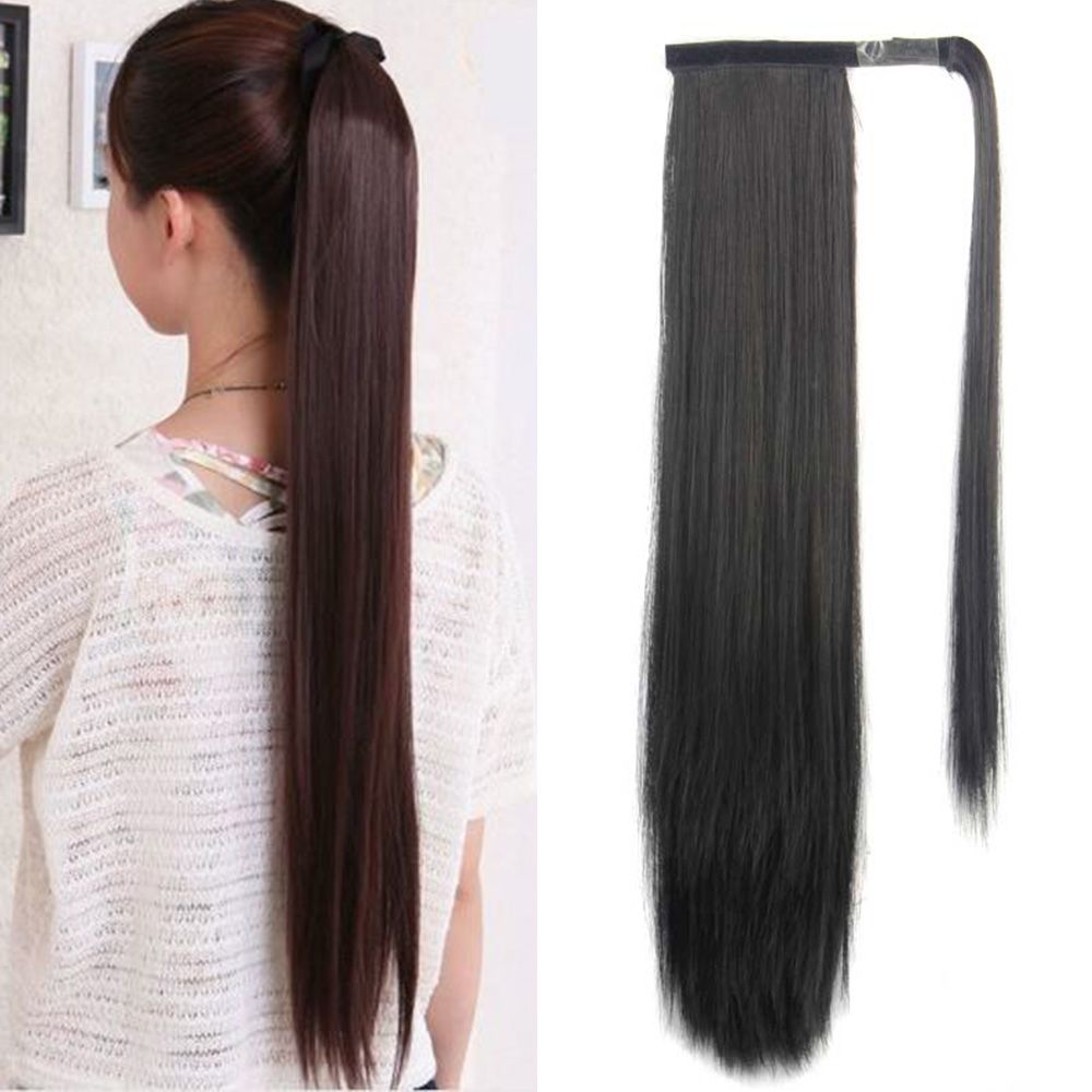 2020 Rebeauty Hair 24 Inch Long Straight Clip In Hair Ponytail