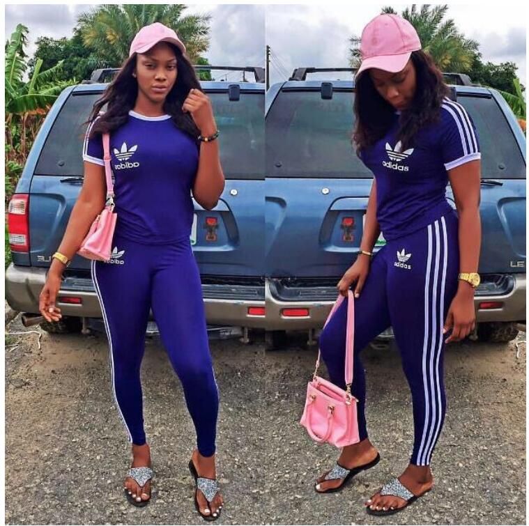 blue adidas tracksuit womens