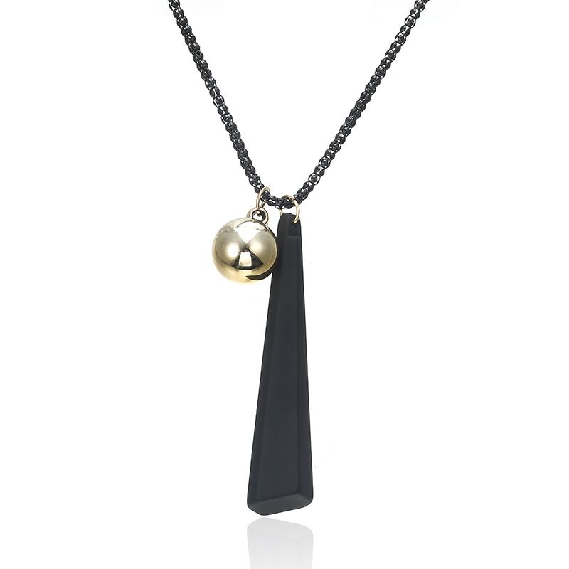 Encanto Moda Joyería Collar Largo De Madera De Aleación Cadena de oro colgante geométrica