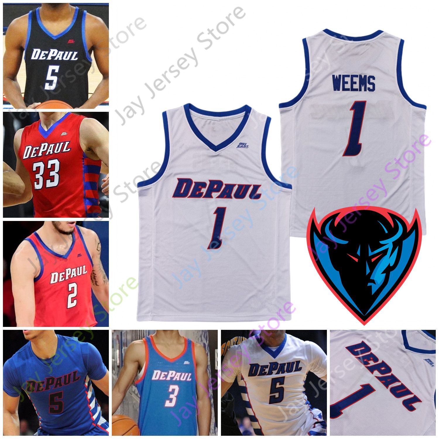 DePaul Blue Demons Basketball Jersey 