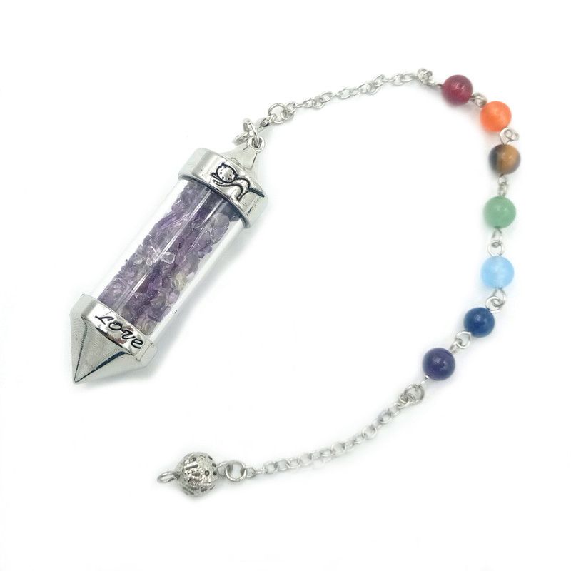 Amethyst With Seven Chakra