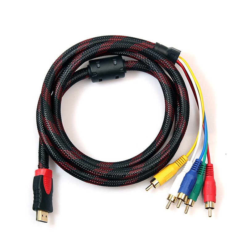 Câble Hdmi vers Rca 5ft / 1.5m Hdmi Mâle vers 3-rca Vidéo Audio Av  Composant Convertisseur Câble Adaptateur Câble