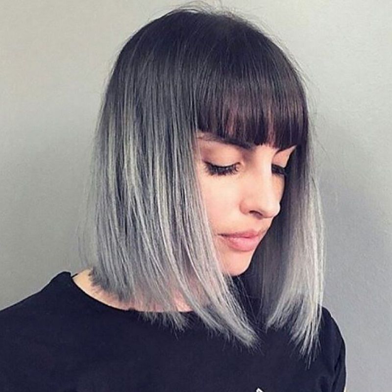 Grosshandel Wig Short Ziffer Frauen Ordentlich Bangs Zwei Farbe Schwarz Perucke Abdeckung Bob Haircut Gerade Kurze Kopfbedeckungen Hochtemperatur Von
