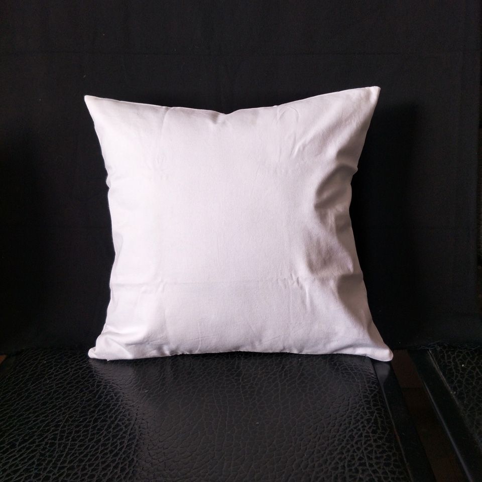 Cheap Blank White 8oz Pure Cotton Canvas Pillow Cover With Hidden Zip