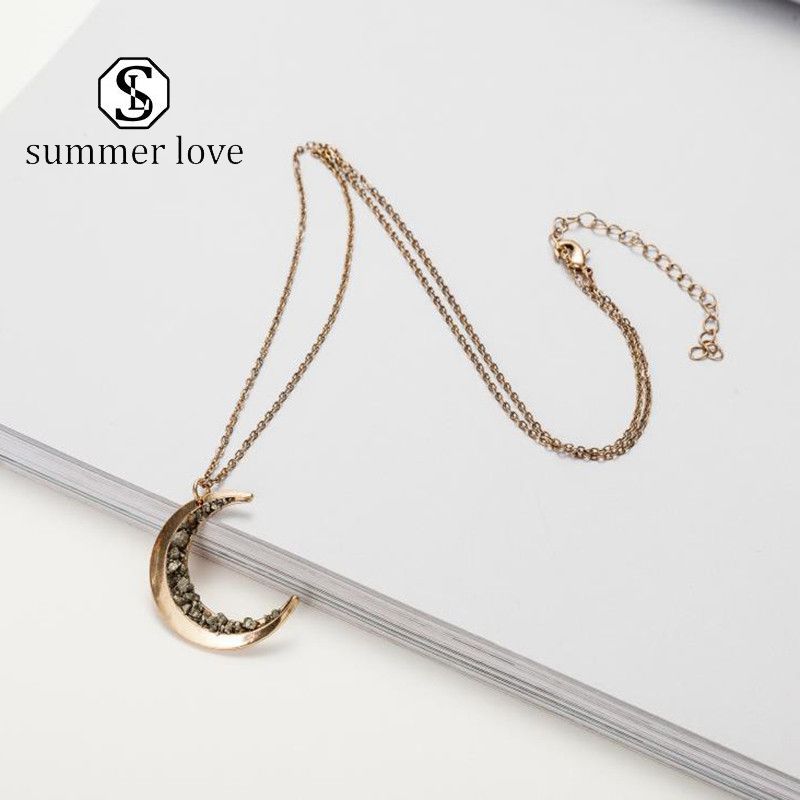 Natural Stone Necklace Russian Gold 