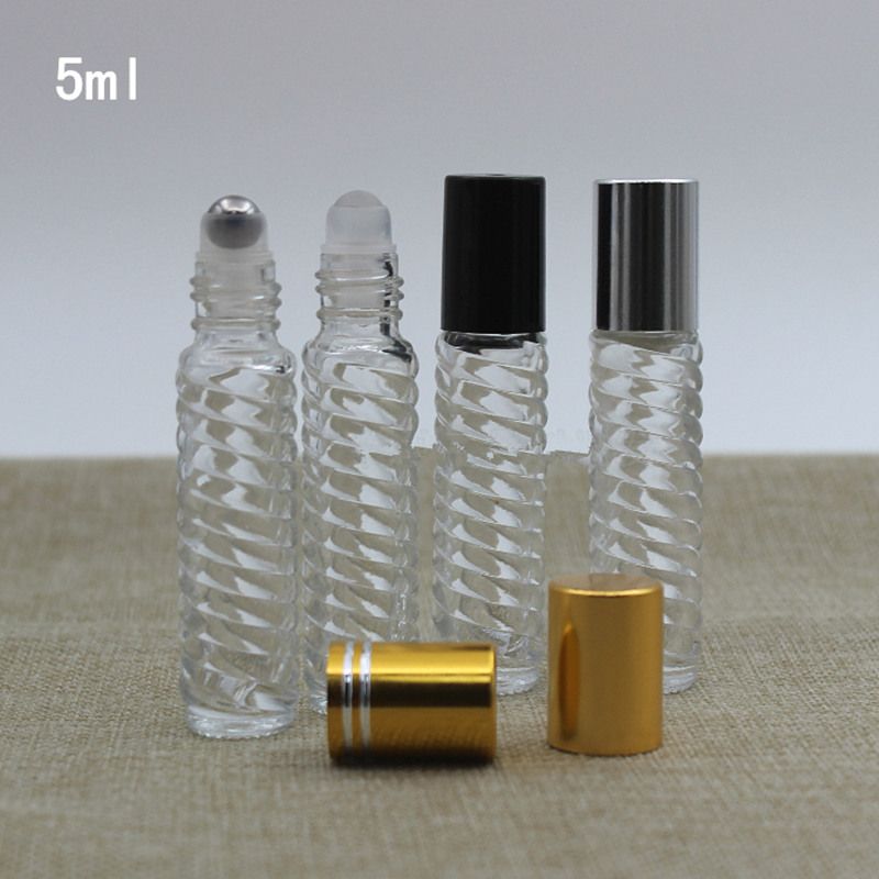 5ml Glass Roll On Perfume Bottle With Stainless Steel Roller Small