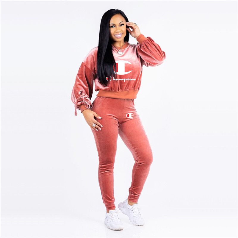 Champions Women Autumn Velvet Tracksuit 