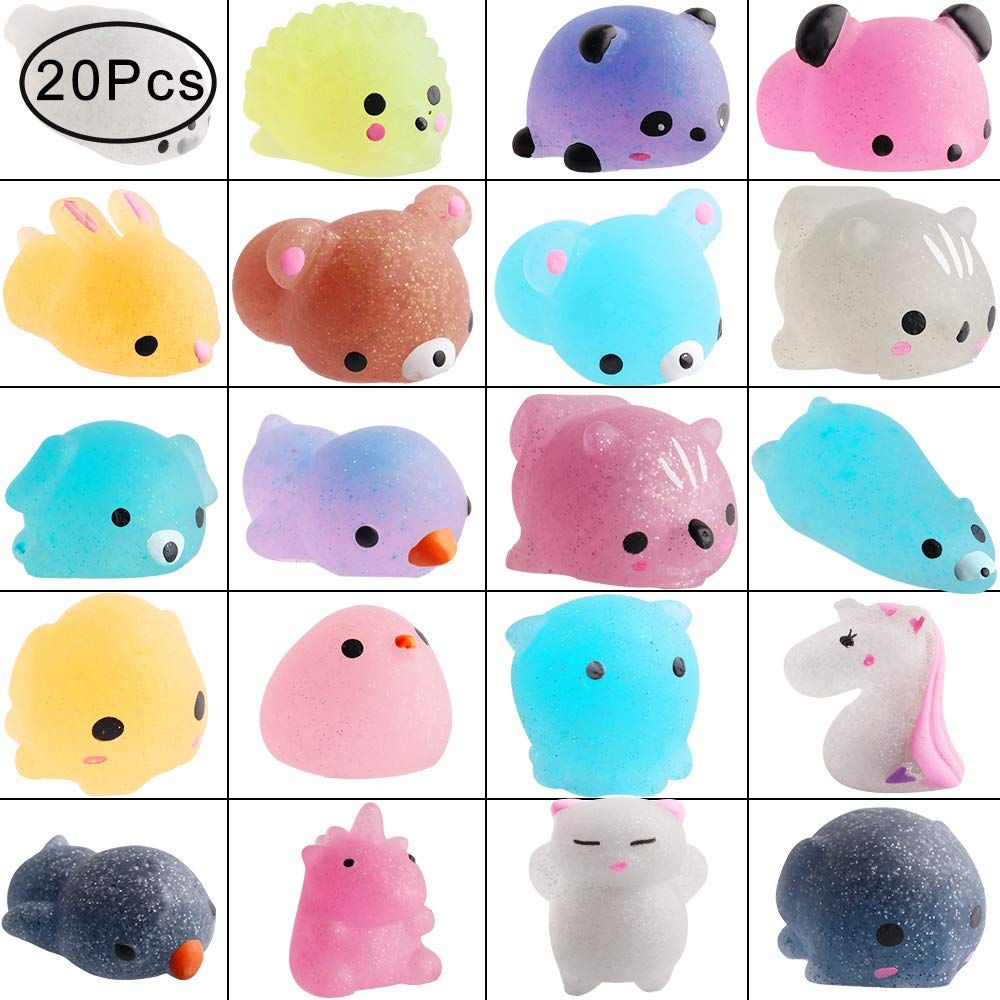 Mochi Squishy Toys 2nd Generation Glitter Party Favors For Kids Mini ...