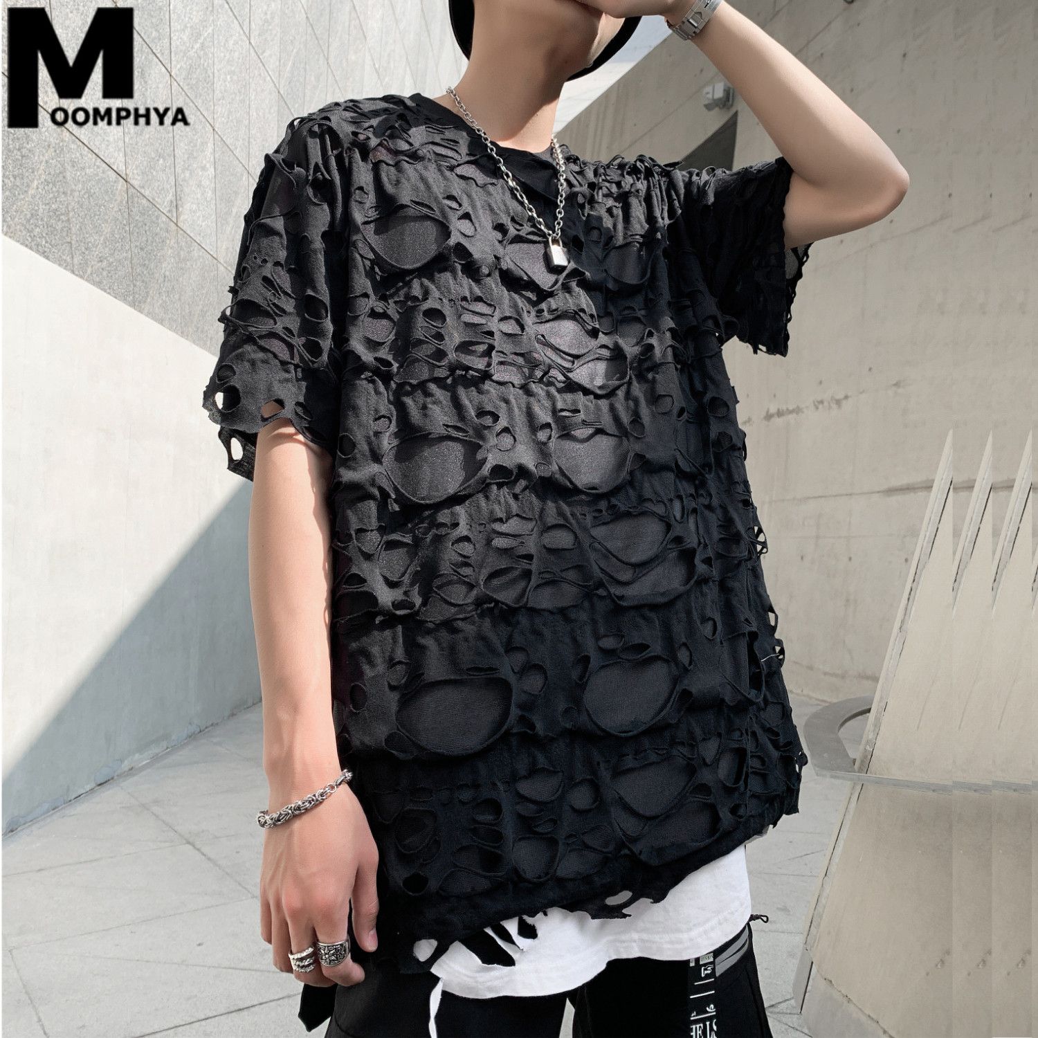oversized ripped shirt