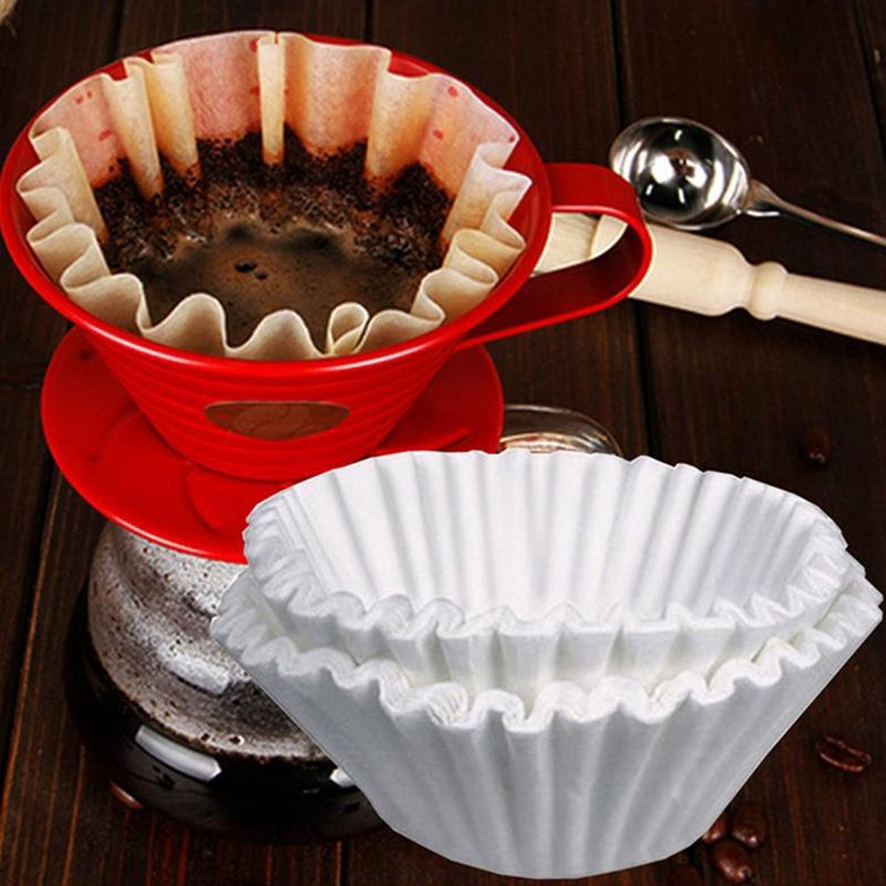 Compra Hojas 25cm Comercial Americana De Café De Filtro Cesta De Papel Café  Filtros De Café Filtros Ware Blanco Barato | Entrega Rápida Y Calidad |  Es.Dhgate