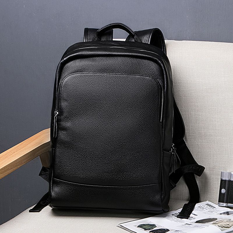 simple black backpack