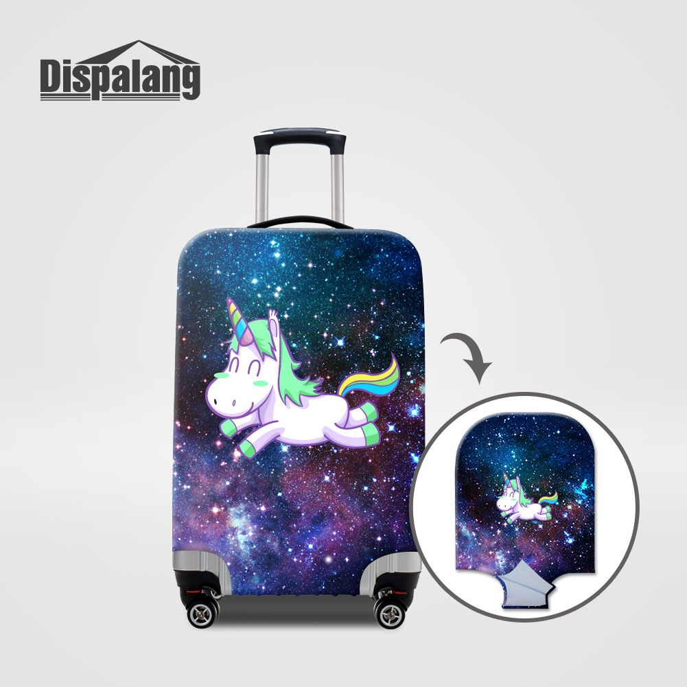 FORUDESIGNS funda de equipaje de viaje unicornio cubierta protectora de  equipaje Linda maleta a prueba de polvo traje elástico para 18 \