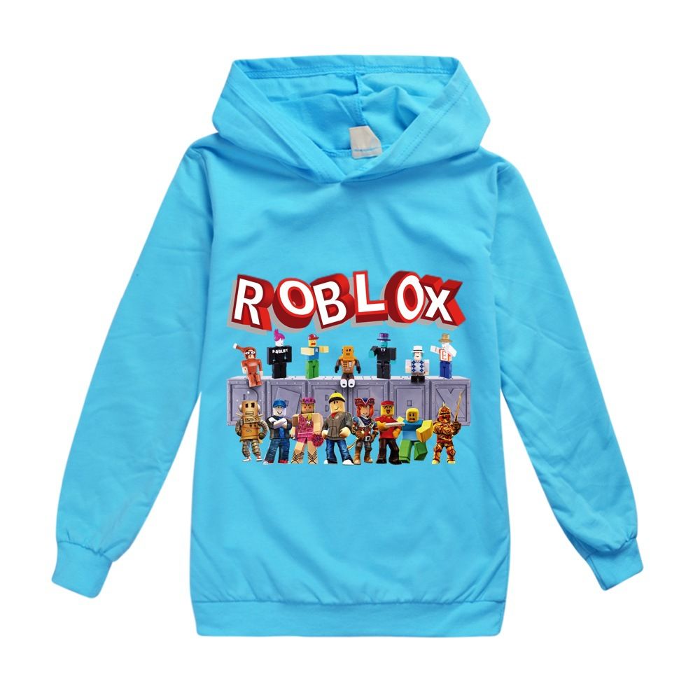 2020 Childrens Hooded Hooded Sweater Roblox Cartoon Big Boys And Girls Sweater Long Sleeve Childrens Hoodie H916 From Maigetrading 8 55 Dhgate Com - blue t shirt over black sweater roblox