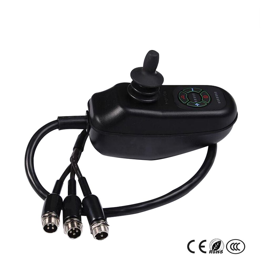 Double Drive Electric Wheelchair Controller DC 24v Brush Motor Joystick