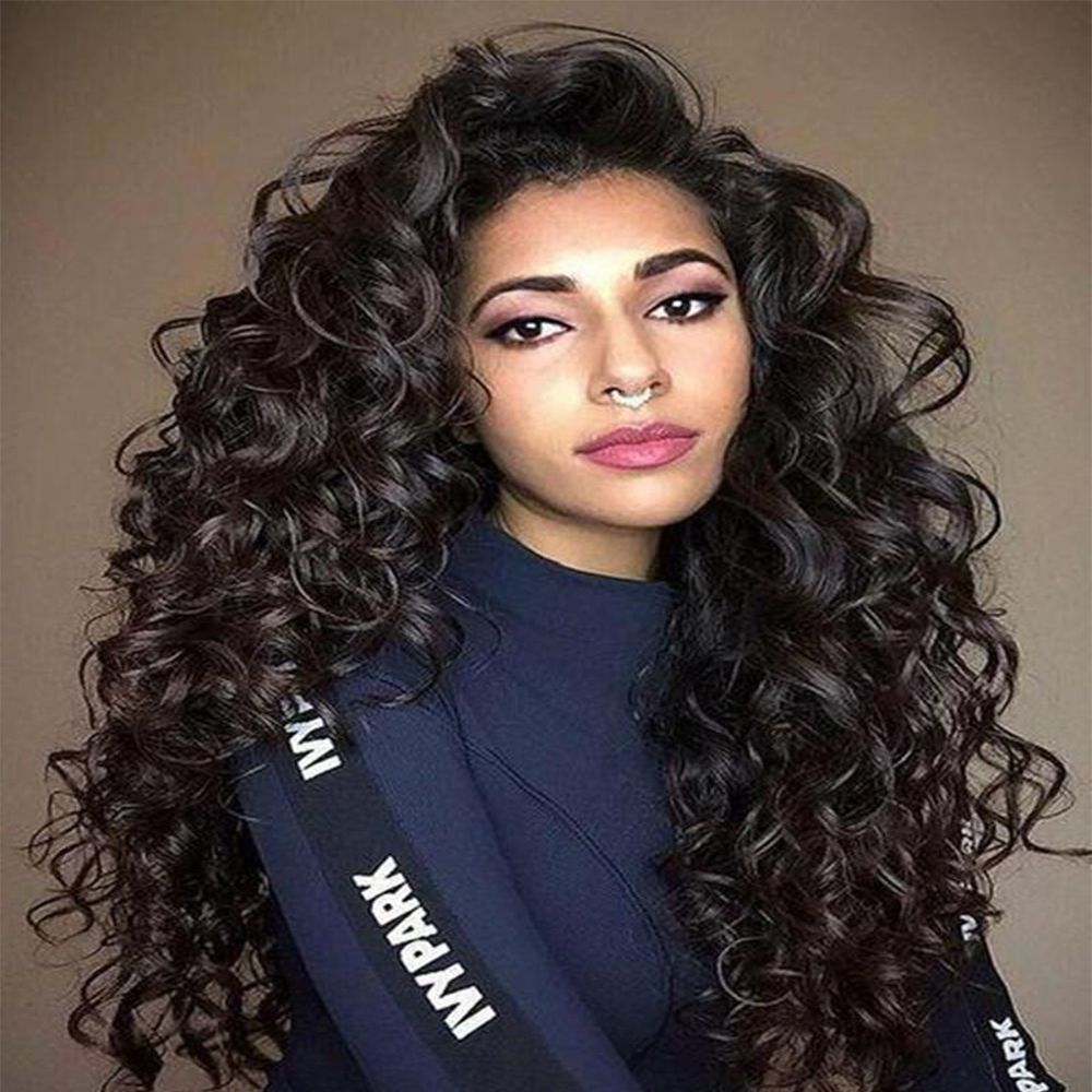 Big Curly Hair Weaves 3 Bundles Peruvian Indian 100% Virgin Human Hair Extensions Natural Color 8-28inch Big Curly Hair Weaves 3 Bundles Peruvian Indian 100% Virgin Human Hair Extensions Natural Color 8-28inch