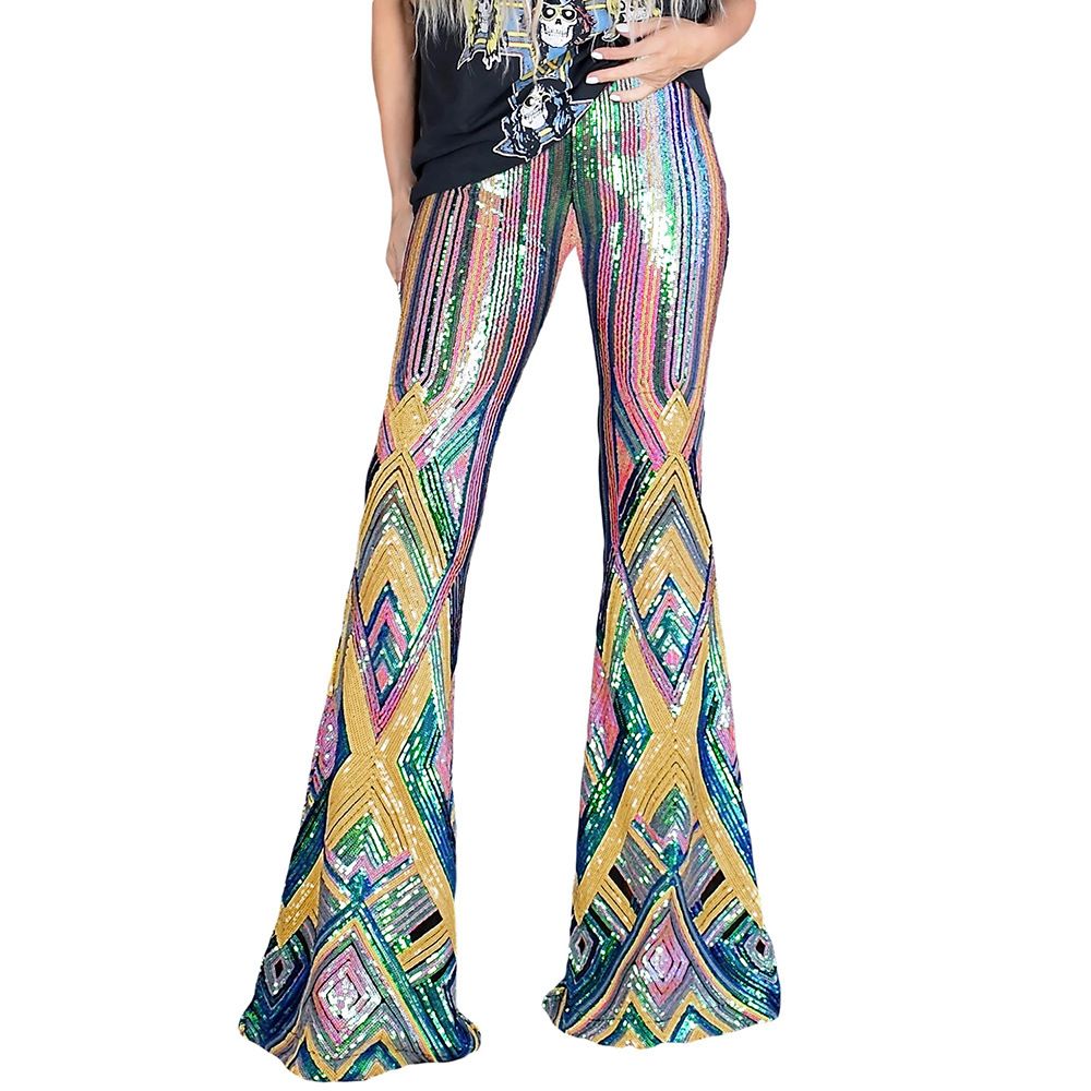 red sequin bell bottoms