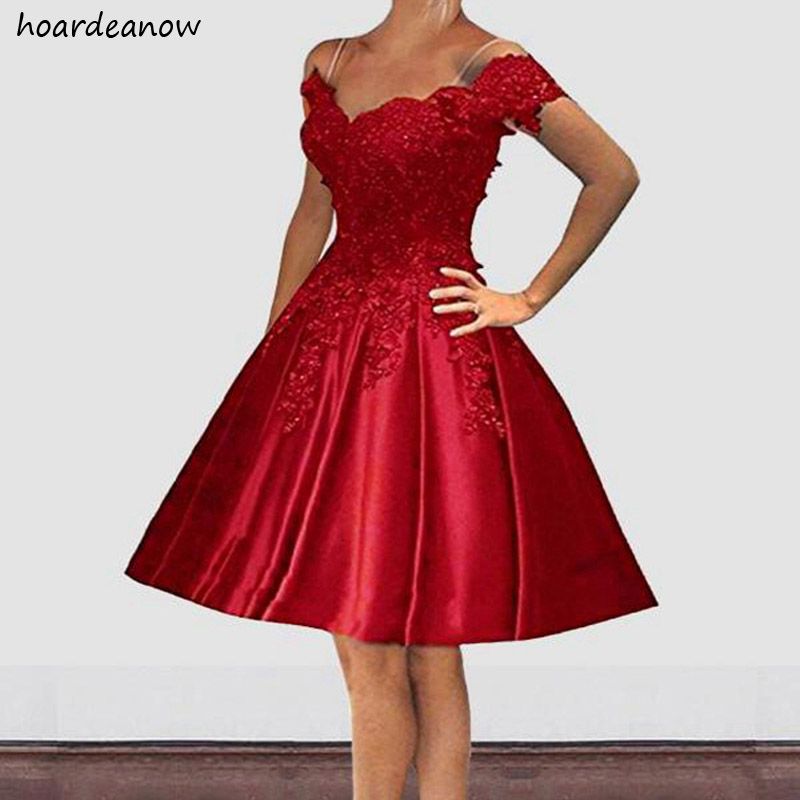 Compra 2019 Hombro Borgoña Verde Esmeralda Rojo Azul Short Prom Vestidos De  Noche De Las Muchachas De Regreso A Casa Vestido De La Graduación Barato |  Entrega Rápida Y Calidad | Es.Dhgate