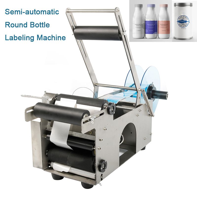 Mt 50 Stainless Steel Semi Automatic Round Bottle Labeling Machine Label Applicator For Medicine Plastic Glass Bottles Self Adhesive Labeler From Mofiabright 705 79 Dhgate Com