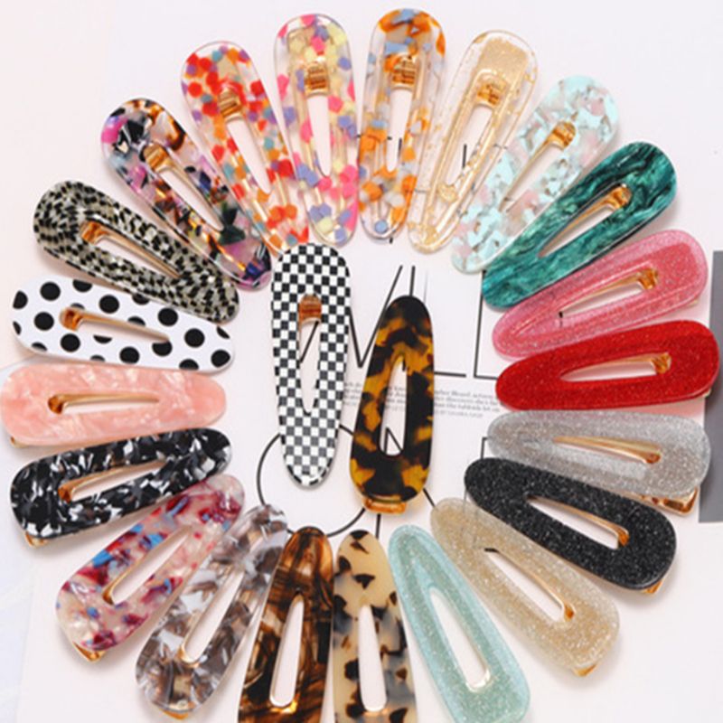 Fashion Girl Plastics Hair Clips Barrettes Women Resin Hairpin Acrylic Hair Pins Bobby Pin
