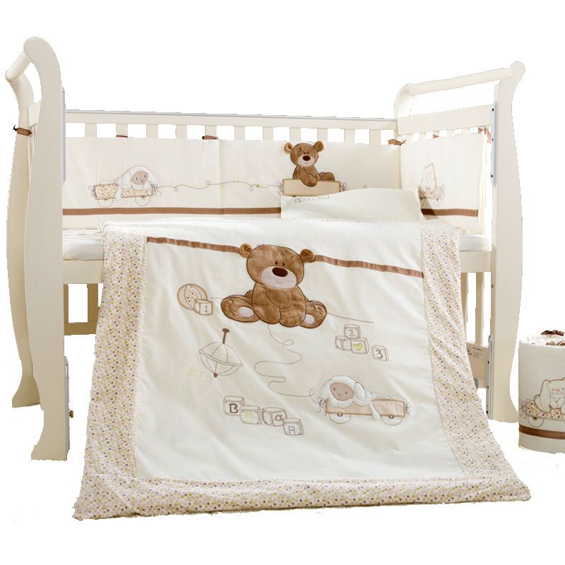 cotton baby crib bedding set