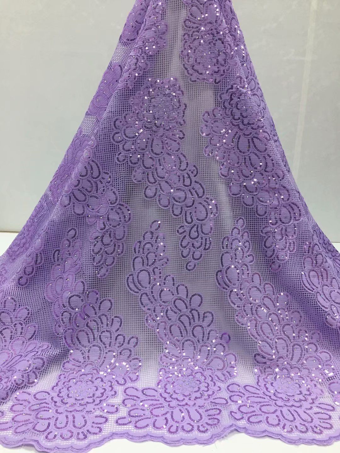 purple lace fabric
