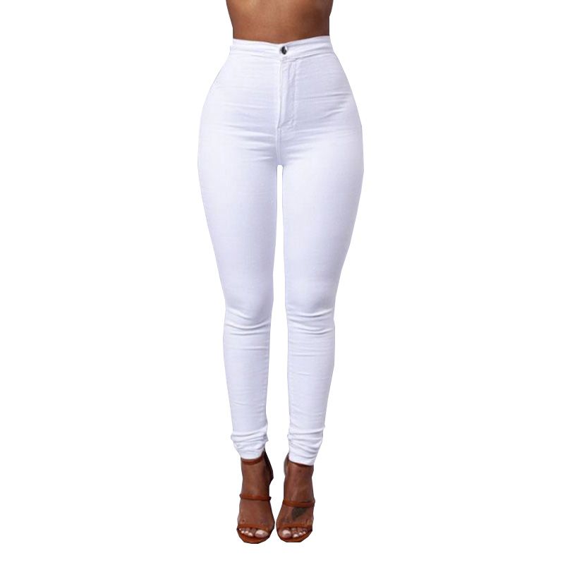 Compre Moda Candy Color Skinny Jeans Mujer Blanco Negro Cintura Alta Render  Jeans Vintage Pantalones Largos Pantalones Lápiz Denim Stretch Feminino A  23,44 € Del Shanjin | Es.Dhgate.Com