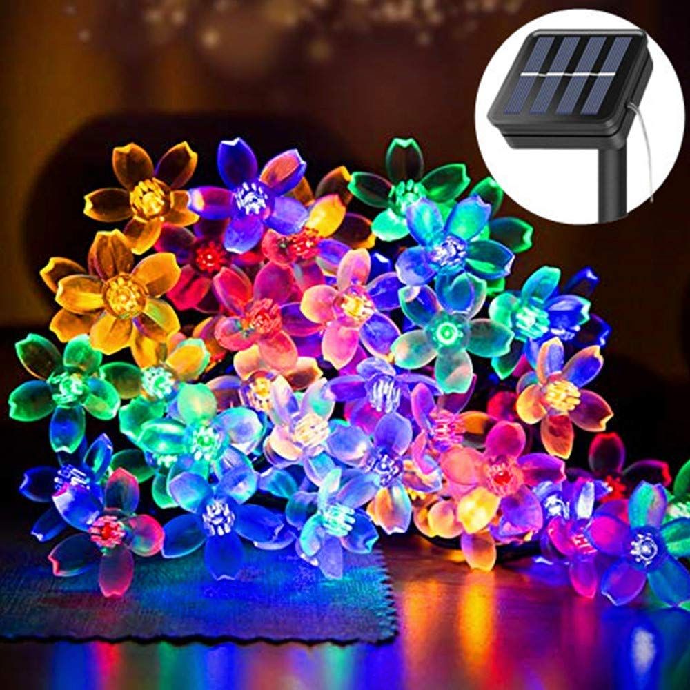 Solar Strings Lights Garden, 8 Lighting Modes 50 LED Waterproof Solar