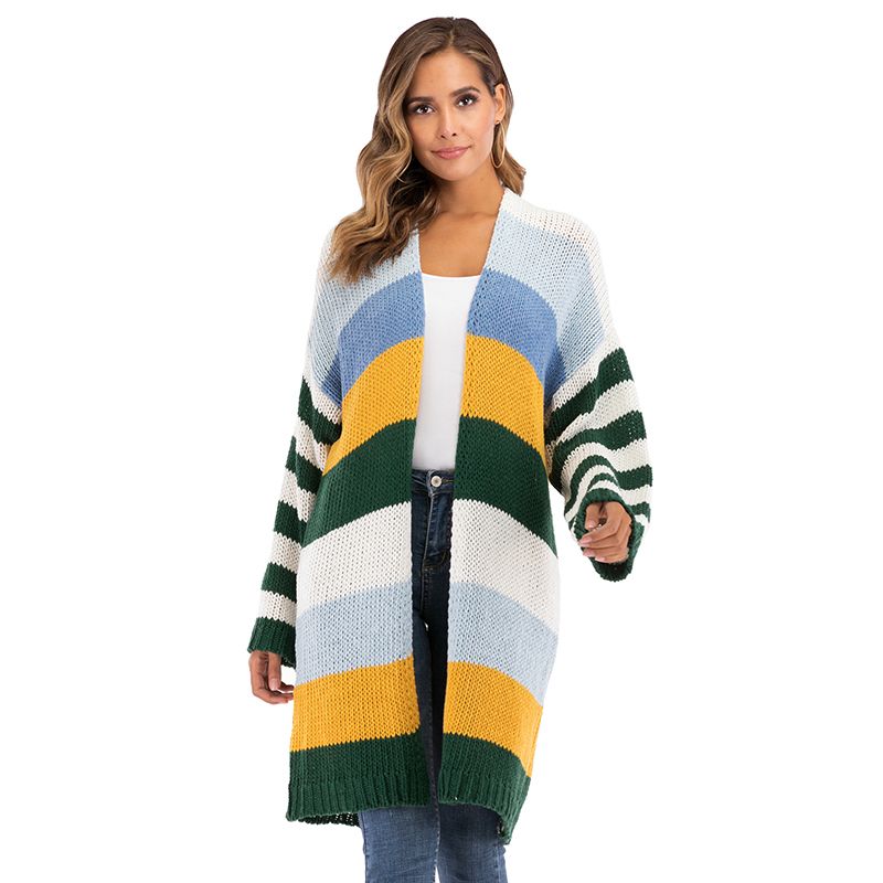 Womens Boho Color Block Striped Draped Kimono Cardigan Long Cardigan Open  Front Cardigan Colorblock Long Sleeve Knit Sweaters Coat Tops From  Treasureupdresses, $23.94 | DHgate.Com