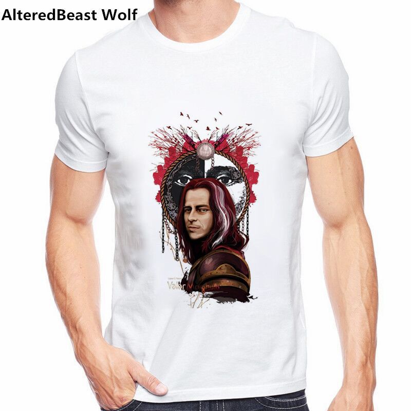 Men T-Shirt 2019 Summer Fashion Valar Morghulis Letter Printed Casual T-Shirts