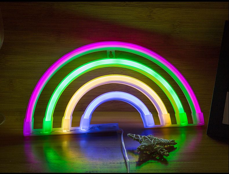 Lindo De Para Del Del Lámpara DormitorioLámparas Arco De Decoración De IrisLuz LED Neón La Del Iris De Decoración Neón Compre Letrero Arco La 2H9EIWD