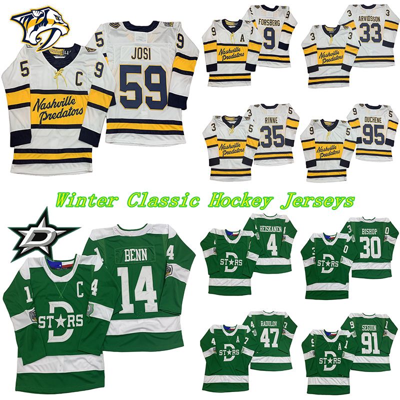 2020 Winter Classic Dallas Stars Jerseys Nashville Predators Jerseys 91  Seguin 14 Jamie Benn 35 Pekka Rinne 59 Roman Josi Hockey Jerseys From  Subban, $34.2