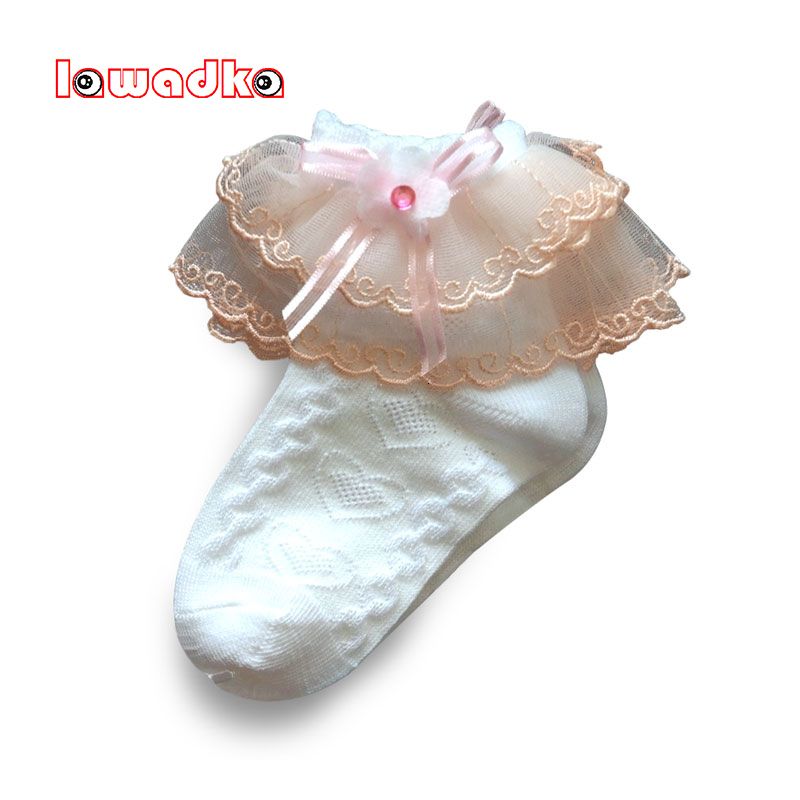 white ruffle baby socks