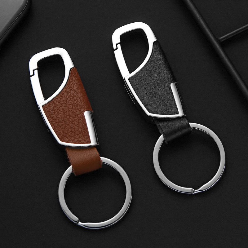 Car Keychain High Grade Leather Buckle Metal Creativity Auto Car