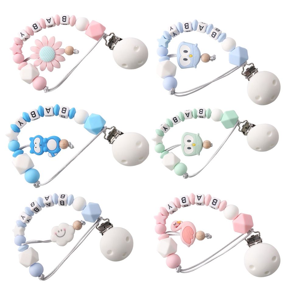 boy// girl Personalised Dummy Clip Gift Silicone