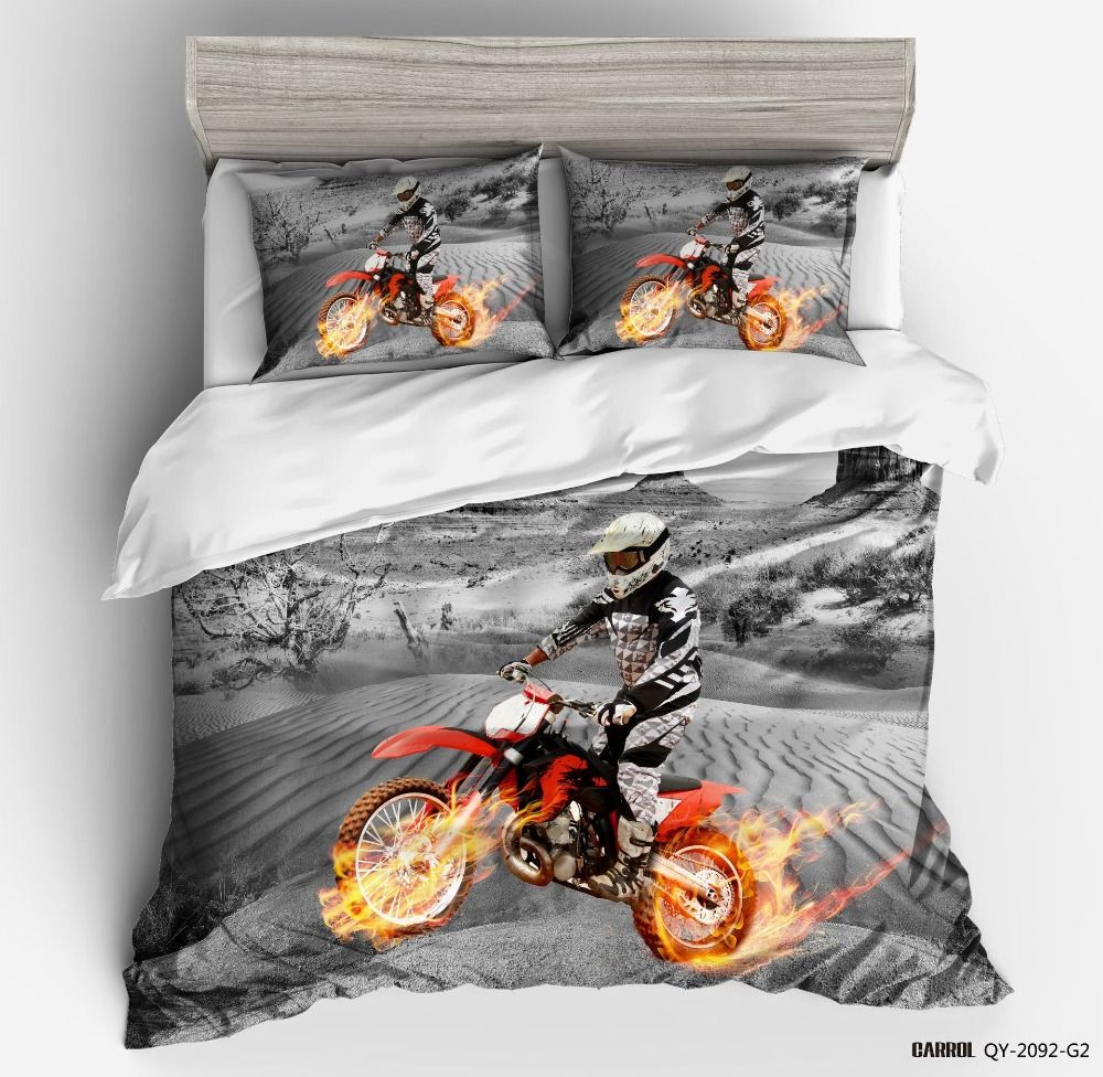 3d Bedding Sets Motorcycle Duvet Cover Sets Pillowcase Good