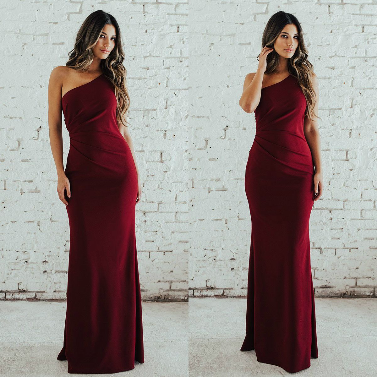 glitter burgundy bridesmaid dresses