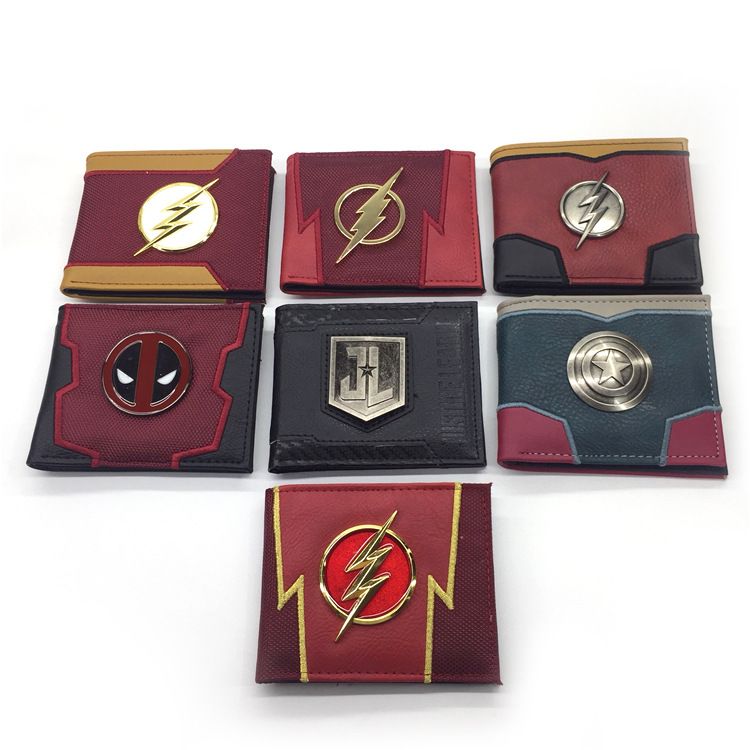 DC Marvel Comics Deadpool Hulk Captain America Iron Man Color Wallet Short Purse