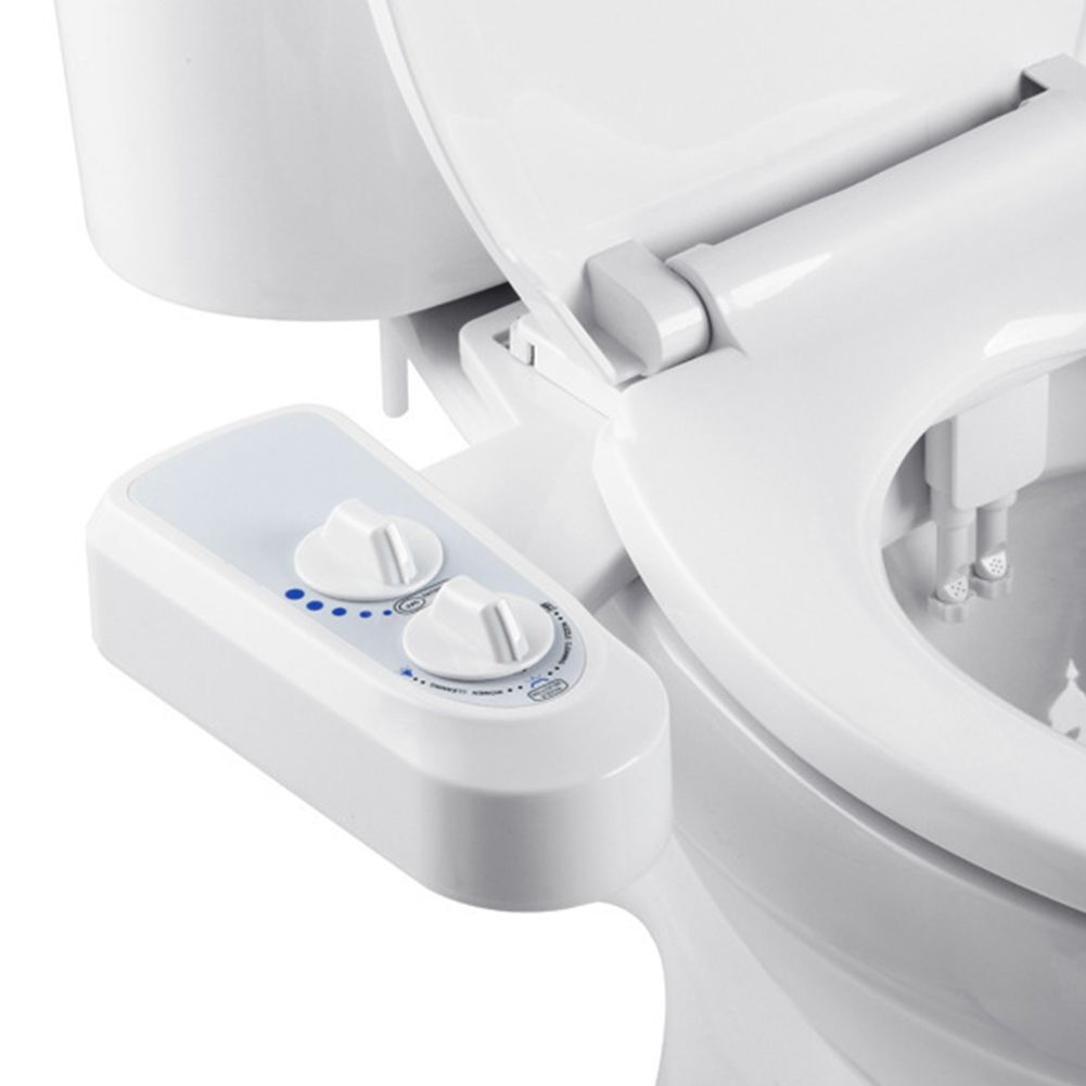 Non Electric Bidet For Toilet Self Cleaning Dual Nozzle Bidet Mechanical Water Bidet Sprayer