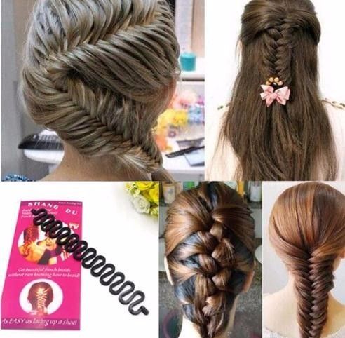 Women Lady French Braiding Tool Braider Roller Hook With Hair