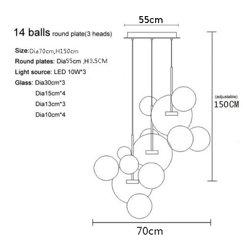 14 balls round base