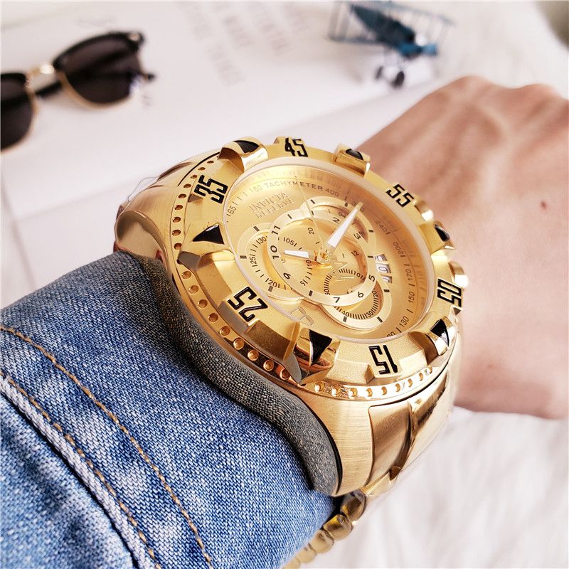 relogio de ouro invicta