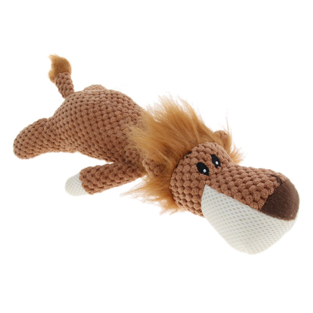 squeaky lion dog toy