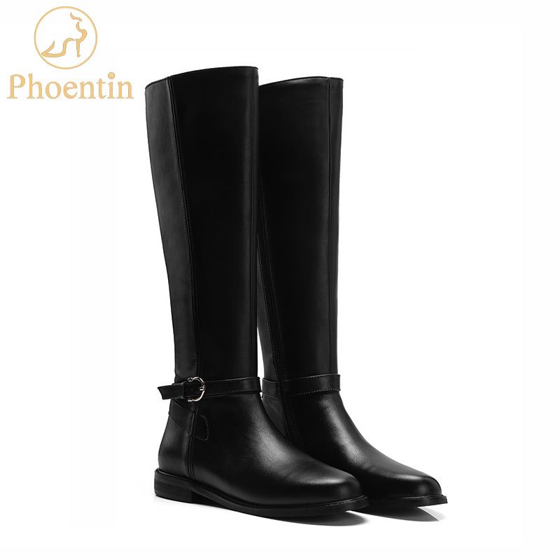 flat long boots for women