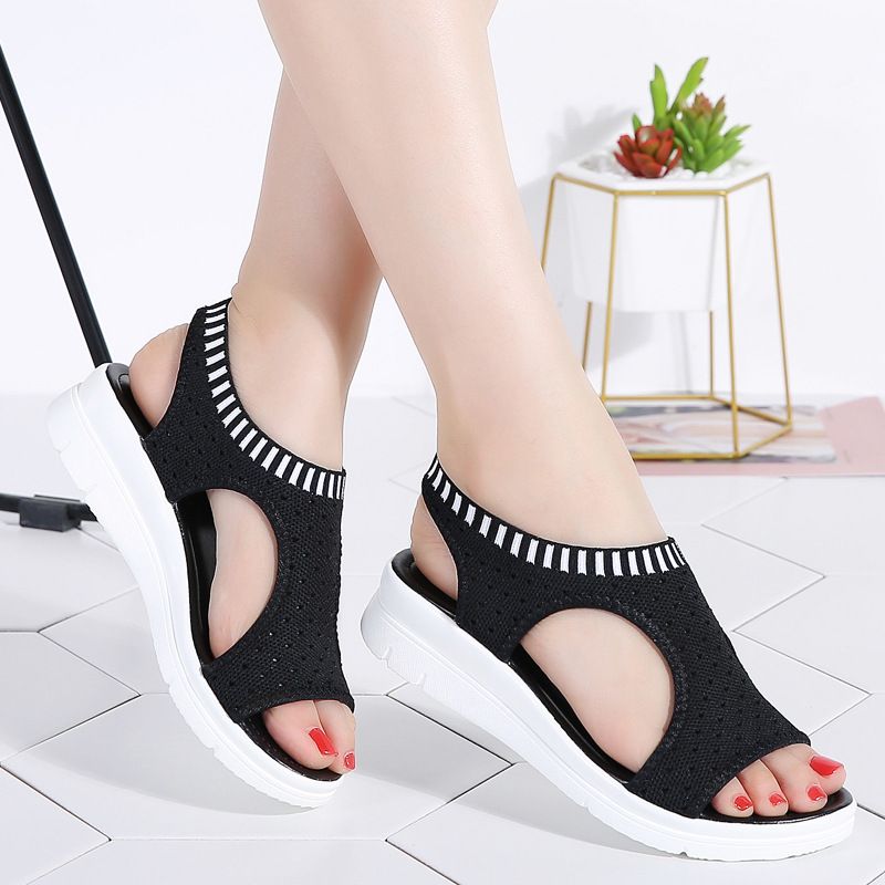 comfortable platform wedge sandals