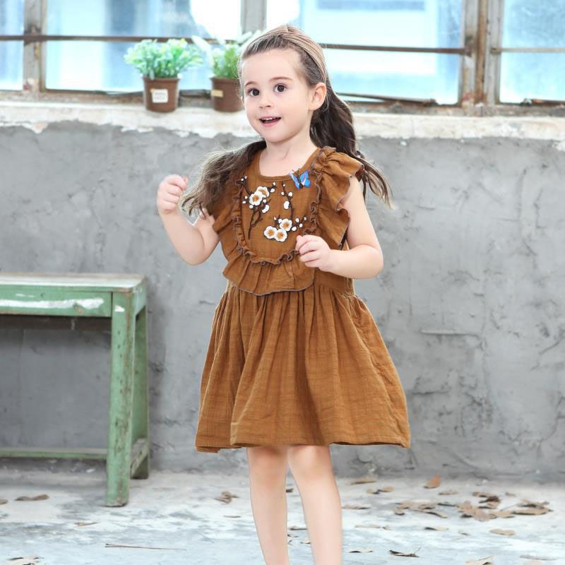 casuales para niños Niñas de linda de la moda para hermosos vestidos