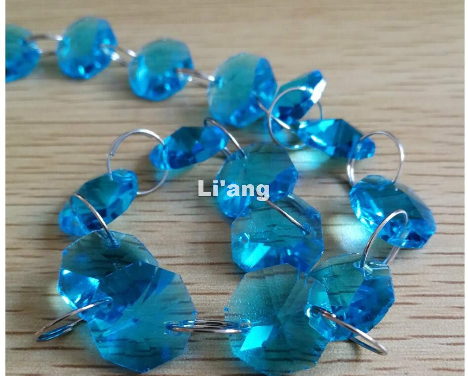 BLUE or TEAL WEDDING BEADS CHANDELIER DROPLETS CRYSTALS 14MM GLASS DROPS GARLAND BLUE or TEAL WEDDING BEADS CHANDELIER DROPLETS CRYSTALS 14MM GLASS DROPS GARLAND